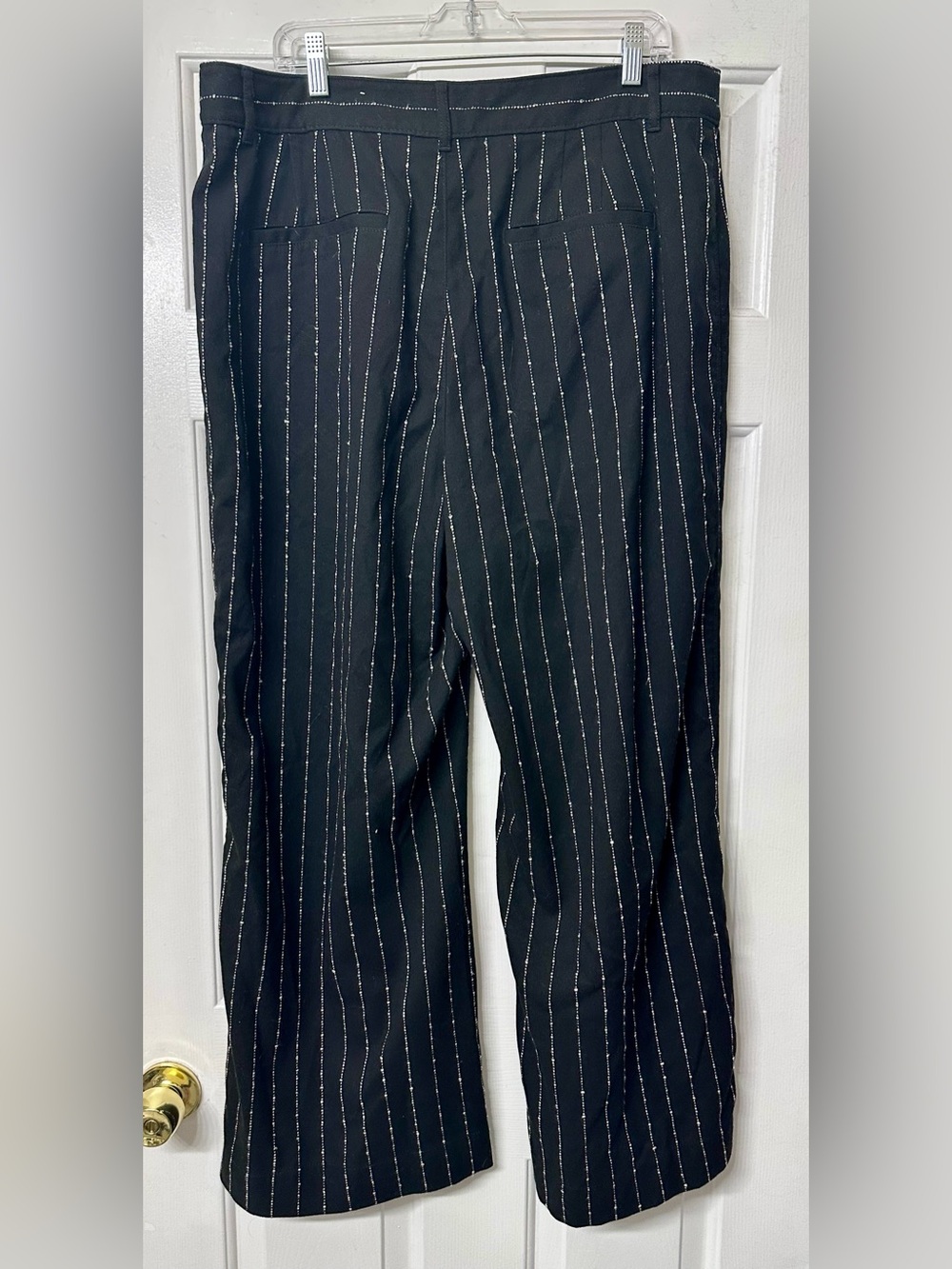 LOFT Palmer Wide Leg Curvy Pants – Size 16 - Pinstripe - Picture 5 of 9